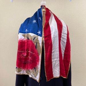 Margaret Sullivan Designs Hand Painted Silk 9/11 Remembrance Scarf